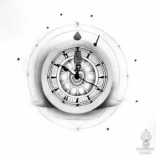 Clock With Rose And Cancer Symbol