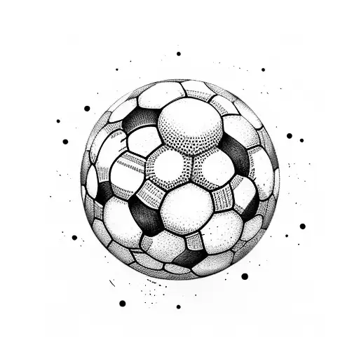 A Soccer Ball Made Up Of Music Notes