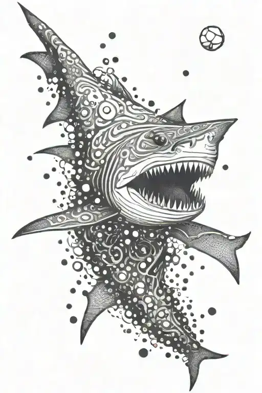 Shark With Atoms Around It