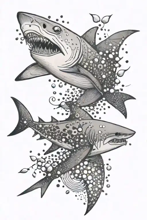 Shark With Atoms Around It