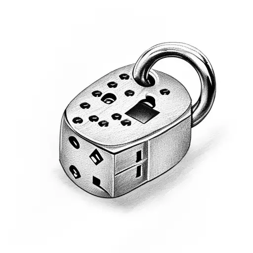 Padlock With Dice And A Timer