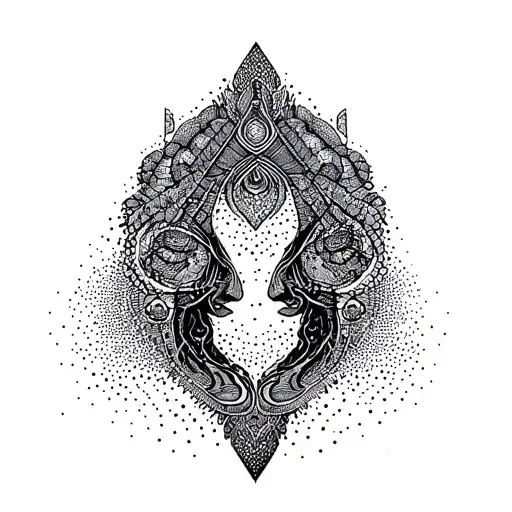 Gemini And Aquarius Patern Geometrical