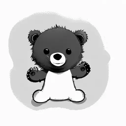 Adorable Cartoon Baby Bear