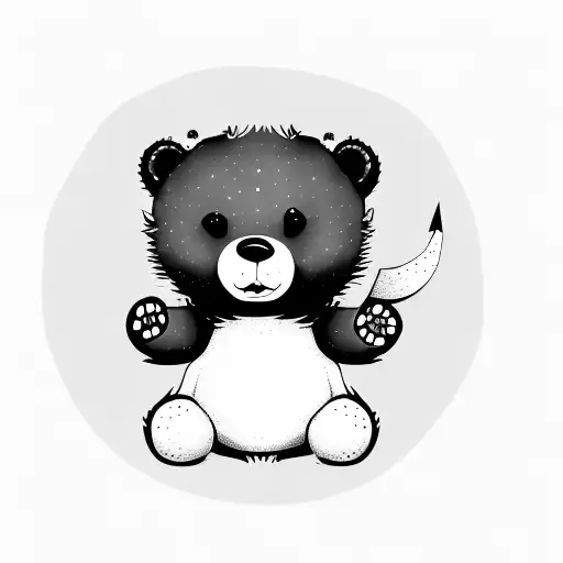 Adorable Cartoon Baby Bear