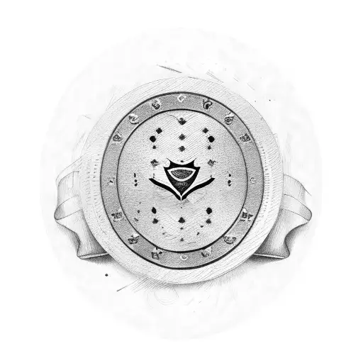 Oval Shield With South African Flag