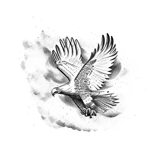 Eagle Flies High To Escape From Crow