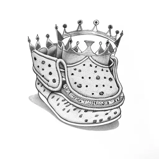 Sleeping Beauty Slipper With Crown