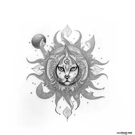 Shivansh And Suryansh Name Tatto With Sun And Trishool