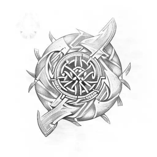 An Intricate Viking Rune Design Inspired By The Ocean