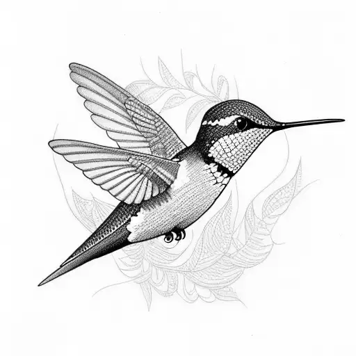 Hummingbird With Nature