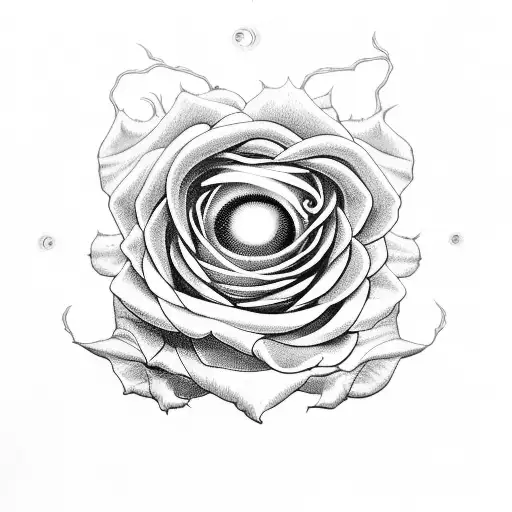 Medusa Glowing Eyes Roses Simple