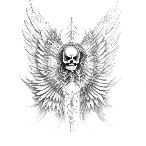Dark Angel Wing Skeleton Hands