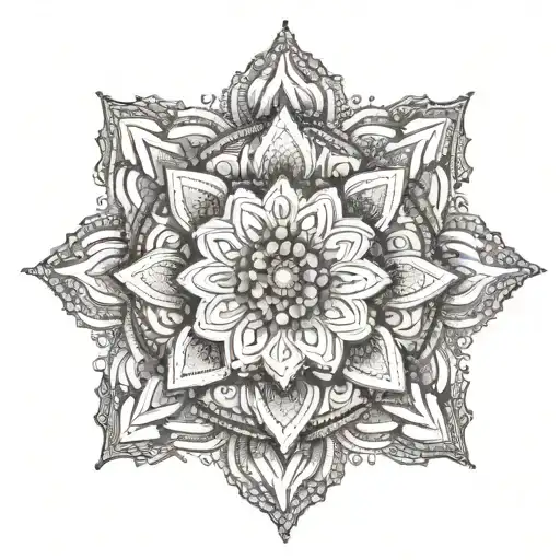 Intricate Dotwork Mandala Incorporating Elements Of Scratby Beach