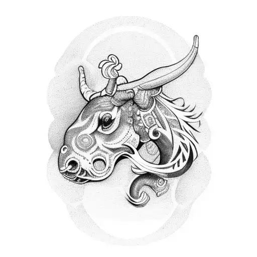 Italian Horn With Saint