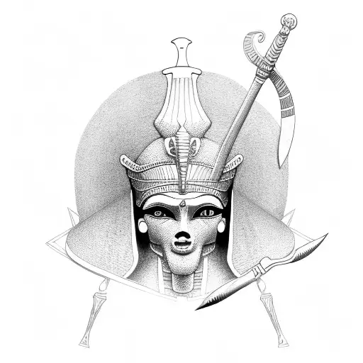 Egyptian God With Scythe