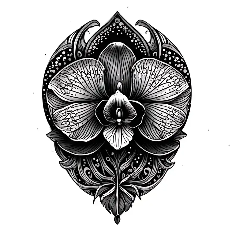 Orchidea Mandala Design Incorporating