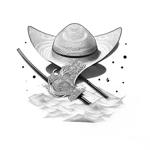 Katana With Straw Hat