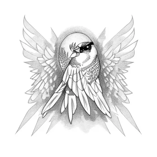 Bird With Dollars Burning From Wings