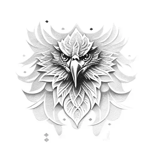 Eagle Surrounded By Maple Leafs