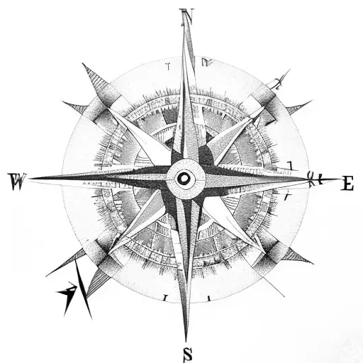 Compass With Landmarks From Favorite Travel Destinations