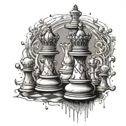 Chess Pieces In A Fierce Mma Battle