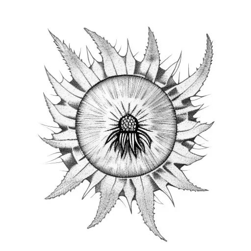 Scottish Thistle As A Human