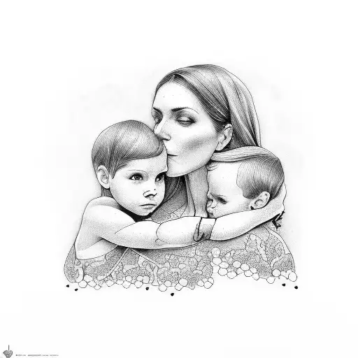 Mother With 2 Sons