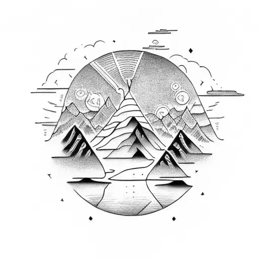 Tribal Mountain Love Sunset