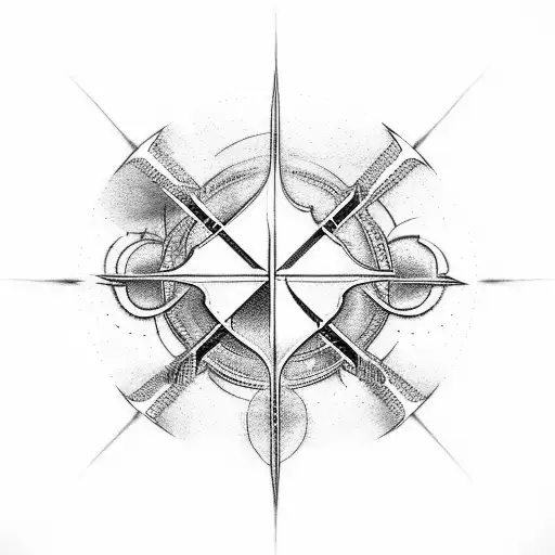 Christian Cross With Clouds And A Path