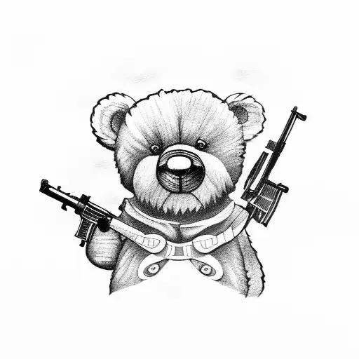 Teddy Bear With Rifle