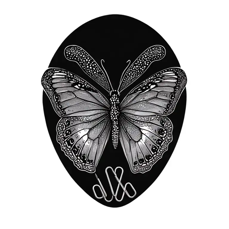 Butterfly With Paper Clip Body