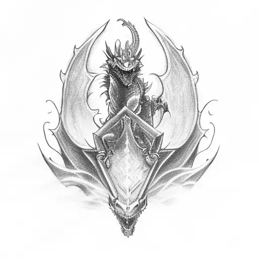 A Fierce Dragon Riding A Motorcycle Through A Dark Castle