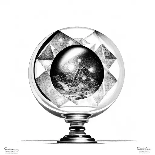 Crystal Ball With Galaxy Inside It