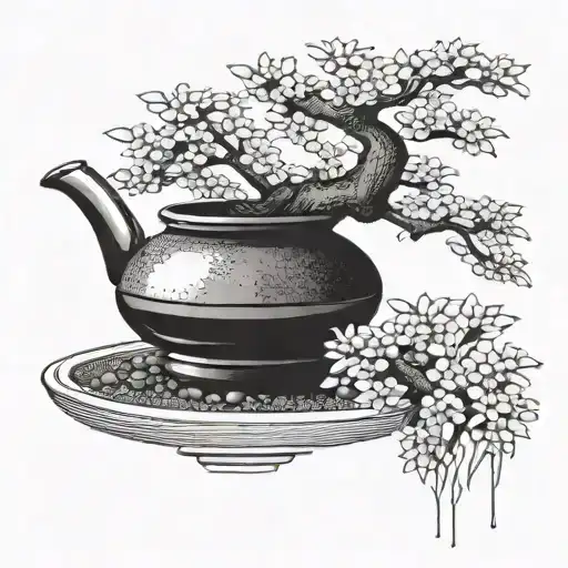 A Typical Japanese Pot For A Bonsai Tree
