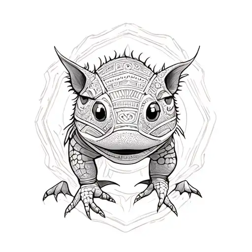 Axolotl With Aztec Armor