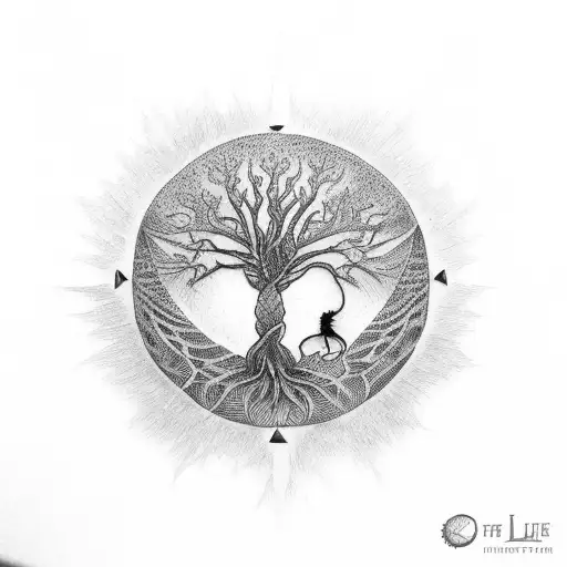 Spine Tree Of Life And Leo Sign