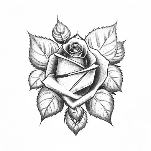 Valente With Leaves Surrounding And Rose On Top