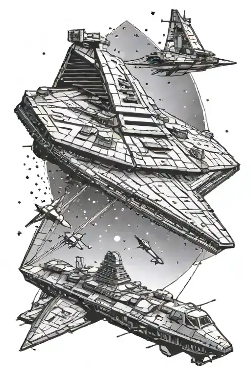 Imperial Star Destroyer Beeming Up A Cow
