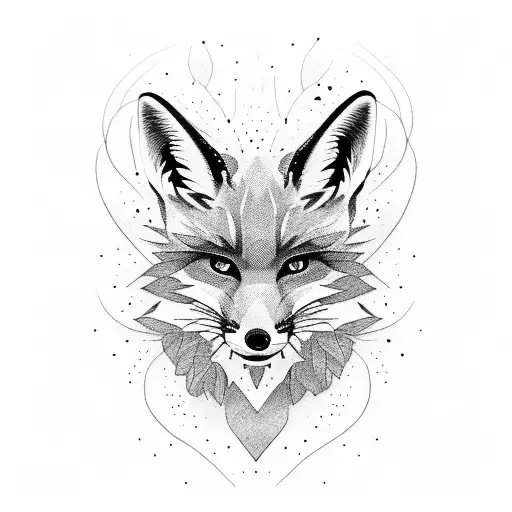 Sitting Fox With Face Up