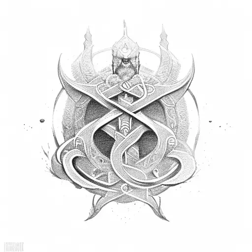 Ambigram Word Viking And Name David