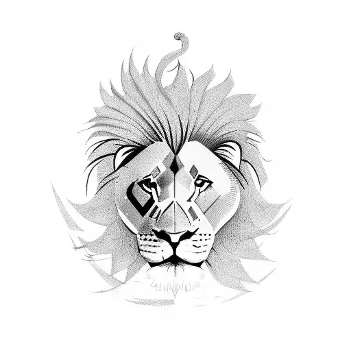 Solider And Lion Tattoo