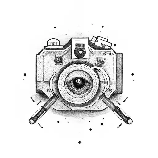 A Diabetic Symbol Or A Insluinu Shot Incorporated Into A Camera Lens