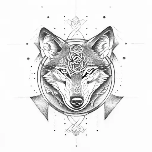 Celtic Wolf Circle Simple