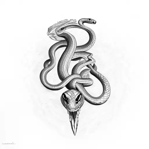 Snake Eating A Heart