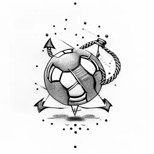 Anchor Holding A Soccer Ball