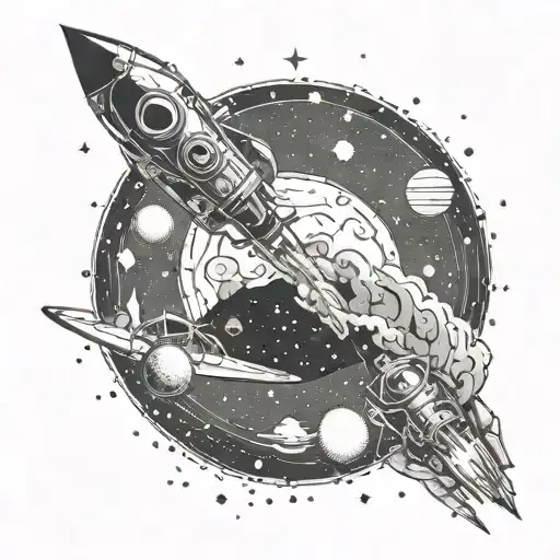 Black And White Outer Space Scene