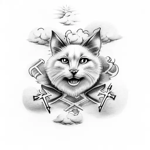 Clouds With Bible Scripture In It With A Cross