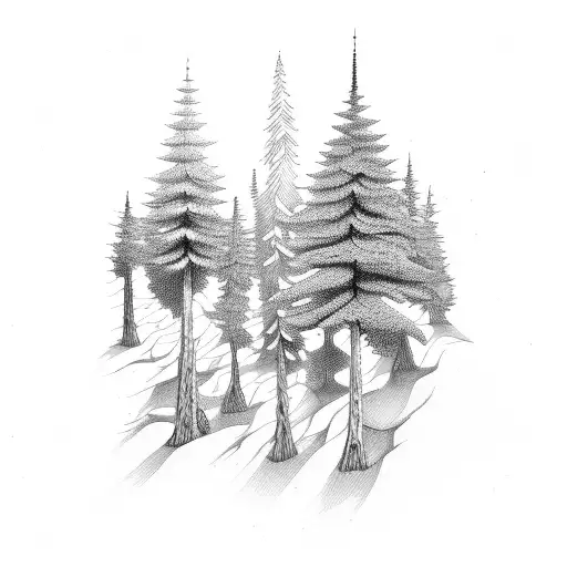 Forest Of Pine And Oak