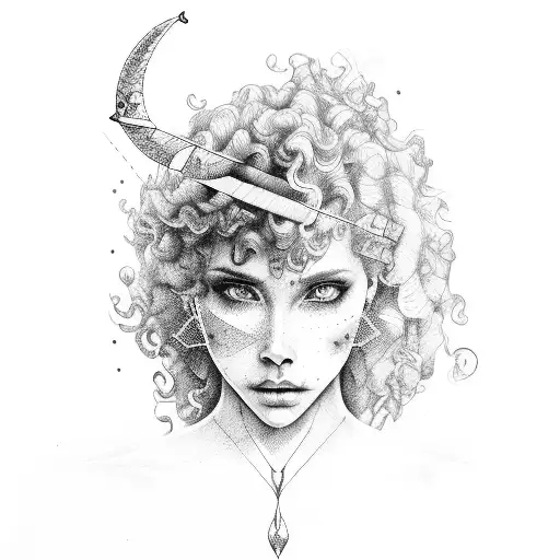 Sagittarius Woman With Curly Hair