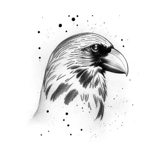 Crow Looking Straight